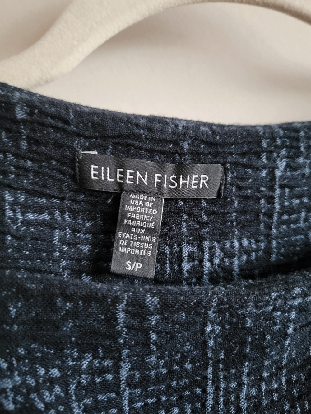 Eileen Fisher Crosshatch‎ Cotton & Tencel Stretch Dress - Picture 5 of 6